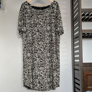J.Jill Black & White T-shirt Dress Size XL